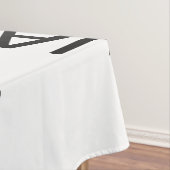 MINIMALISTISCHE ZWARTE DRIELITTERIGE MONOGRAM NAAM TAFELKLEED (Voorbeeld)
