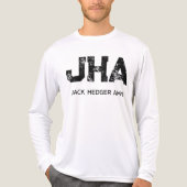 MINIMALISTISCHE ZWARTE DRIELITTERIGE MONOGRAM NAAM Tri-Blend SHIRT (Voorkant volledig)