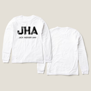 MINIMALISTISCHE ZWARTE DRIELITTERIGE MONOGRAM NAAM Tri-Blend SHIRT