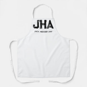 MINIMALISTISCHE ZWARTE DRIELITTERIGE MONOGRAMMENAA SCHORT