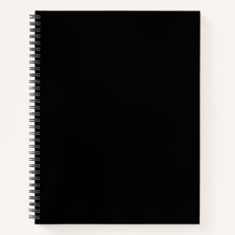 Minimalistische zwarte effen gewone eenvoudige mod notitieboek