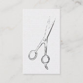 Minimalistische zwarte Elegant-schaar Haarstylist Visitekaartje (Voorkant)