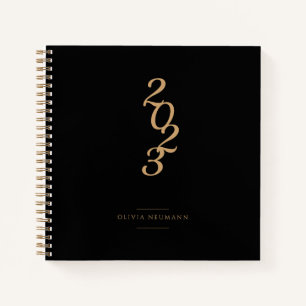 Minimalistische zwarte en gouden notitieboekje 202 notitieboek