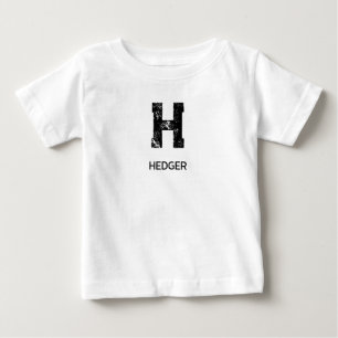 MINIMALISTISCHE ZWARTE EN LETTER MONOGRAM NAAM WIT