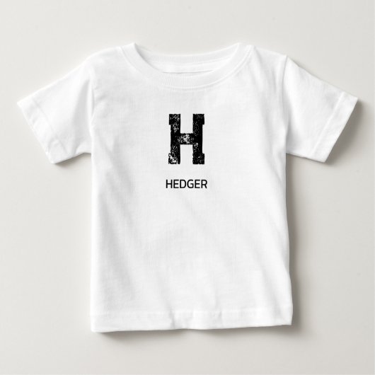 MINIMALISTISCHE ZWARTE EN LETTER MONOGRAM NAAM WIT (Voorkant)