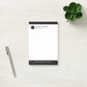 Minimalistische zwarte en witte aangepaste logo en post-it® notes (Kantoor)