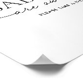 Minimalistische zwarte en witte baby's zijn zoet poster (Hoek)