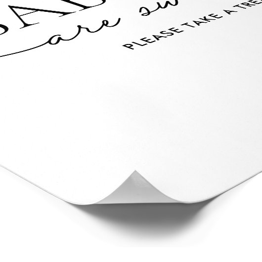 Minimalistische zwarte en witte baby's zijn zoet poster (Hoek)