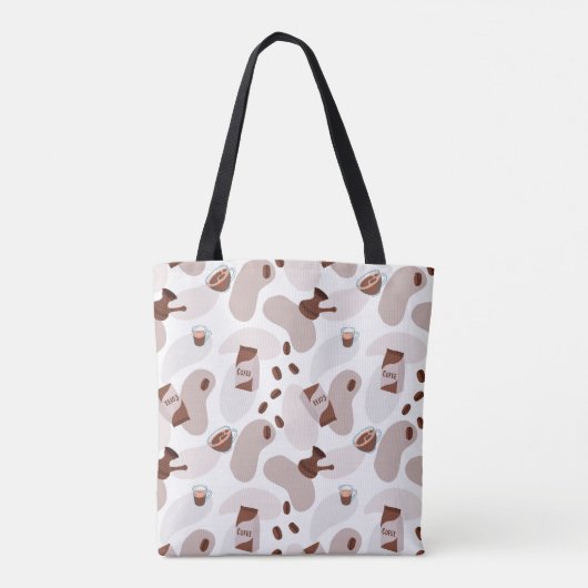Minimalistische zwarte en witte botanische Canvas  Tote Bag (Achterkant)