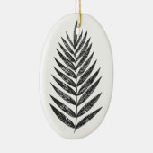 Minimalistische zwarte en witte botanische Natuur  Keramisch Ornament (Rechts)
