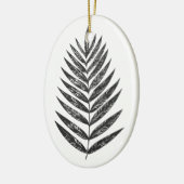 Minimalistische zwarte en witte botanische Natuur  Keramisch Ornament (Links)