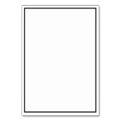 Minimalistische Zwarte en Witte Bruiloft Kaart (Achterkant)