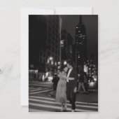 Minimalistische Zwarte en Witte Bruiloft Save The Date (Achterkant)