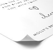 Minimalistische zwarte en witte douche Mimosa Bar Poster (Hoek)