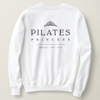 Minimalistische Zwarte en Witte Eenvoudige Pilates Trui