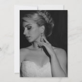 Minimalistische zwarte en witte foto Bridal Brunch Kaart (Achterkant)