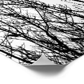 Minimalistische zwarte en witte foto van vogels in poster (Hoek)