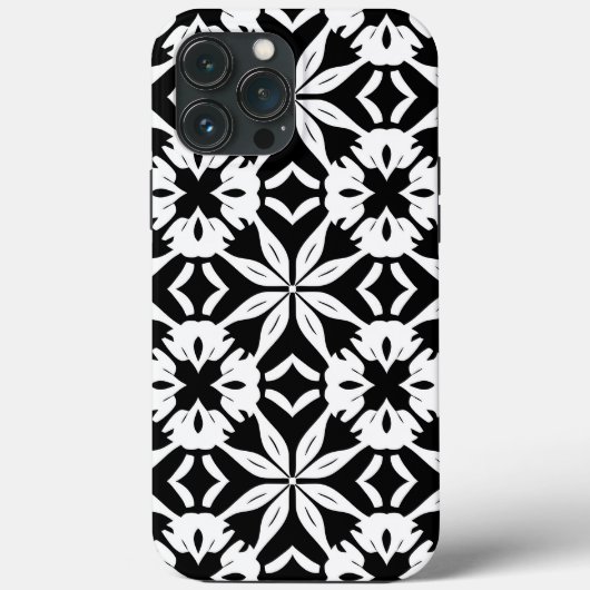 Minimalistische Zwarte en Witte Geometrische Case-Mate iPhone Case (Achterkant)