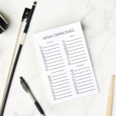 Minimalistische zwarte en witte georganiseerde din post-it® notes