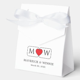 Minimalistische Zwarte en Witte Grote Tent Bedankdoosjes