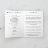Minimalistische zwarte en witte herdenking programma (Binnen)