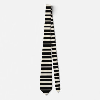 Minimalistische zwarte en witte horizontale strepe stropdas