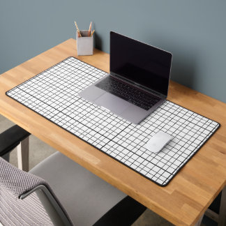 Minimalistische zwarte en witte lijnen bureaumat