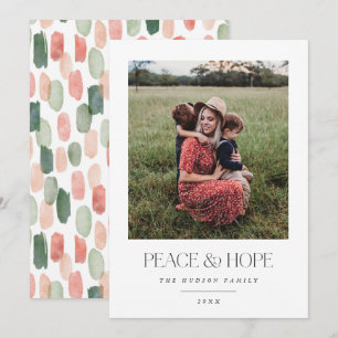 Minimalistische zwarte en witte moderne foto feestdagenkaart