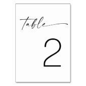 Minimalistische zwarte en witte moderne script bru kaart (Voorkant)