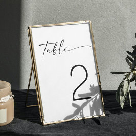 Minimalistische zwarte en witte moderne script bru kaart