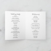 Minimalistische Zwarte en Witte Moderne Trouwdag Programma (Binnen)