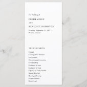 Minimalistische Zwarte en Witte Moderne Trouwdag Programmakaart (Voorkant)