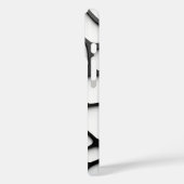Minimalistische zwarte en witte organische grid te Case-Mate iPhone case (Achterkant / Links)