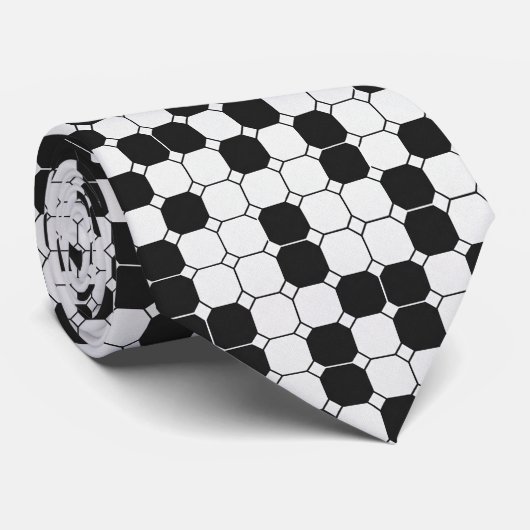 Minimalistische zwarte en witte python slangenhuid stropdas (Opgerold)