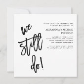 Minimalistische zwarte en witte typografie Wow Ren Kaart (Voorkant)