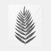 Minimalistische zwarte en witte veentekening fleece deken (Voorkant)