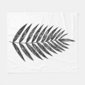 Minimalistische zwarte en witte veentekening fleece deken (Voorkant (Horizontaal))