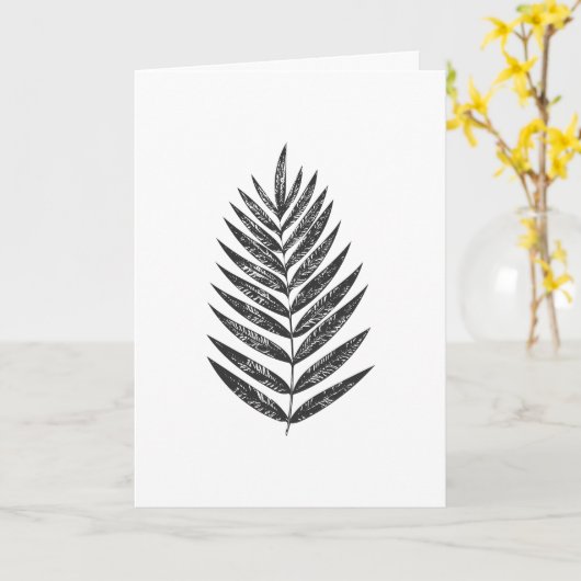 Minimalistische zwarte en witte veentekening kaart (Gele Bloem)