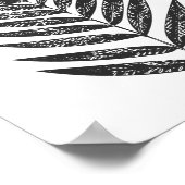 Minimalistische zwarte en witte veentekening poster (Hoek)