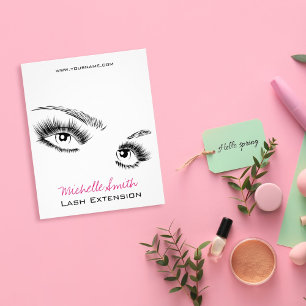 Minimalistische Zwarte en Witte Wimpers Chic Make- Flyer
