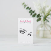Minimalistische Zwarte en Witte Wimpers Chic Make- Visitekaartje (Staand voorkant)
