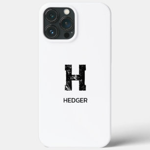 MINIMALISTISCHE ZWARTE ENKELVOUDIGE LETTER MONOGRA Case-Mate iPhone CASE