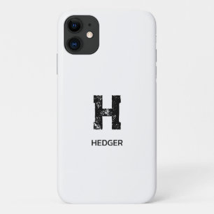 MINIMALISTISCHE ZWARTE ENKELVOUDIGE LETTER MONOGRA Case-Mate iPhone CASE