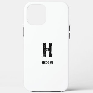 MINIMALISTISCHE ZWARTE ENKELVOUDIGE LETTER MONOGRA Case-Mate iPhone CASE