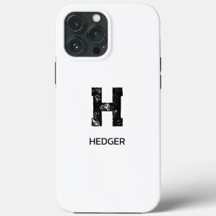 MINIMALISTISCHE ZWARTE ENKELVOUDIGE LETTER MONOGRA Case-Mate iPhone CASE