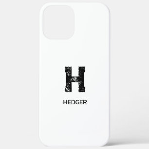 MINIMALISTISCHE ZWARTE ENKELVOUDIGE LETTER MONOGRA Case-Mate iPhone CASE