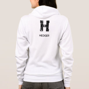 MINIMALISTISCHE ZWARTE ENKELVOUDIGE LETTER MONOGRA HOODIE