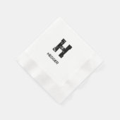 MINIMALISTISCHE ZWARTE ENKELVOUDIGE LETTER MONOGRA SERVET (Hoek)