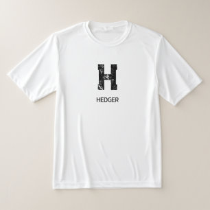 MINIMALISTISCHE ZWARTE ENKELVOUDIGE LETTER MONOGRA T-SHIRT