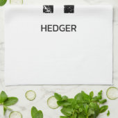 MINIMALISTISCHE ZWARTE ENKELVOUDIGE LETTER MONOGRA THEEDOEK (Gevouwen)
